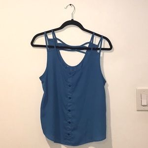 CUTE TEAL BLUE STRAPPY TANK